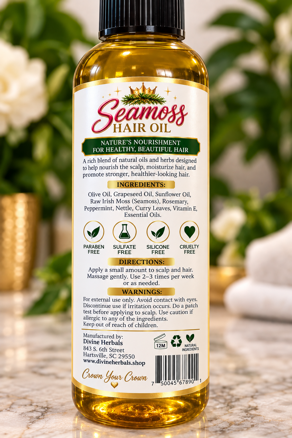 Seamoss Hair Oil
